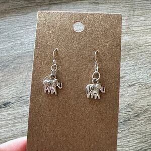 Elephant earrings silver BOGO FREE